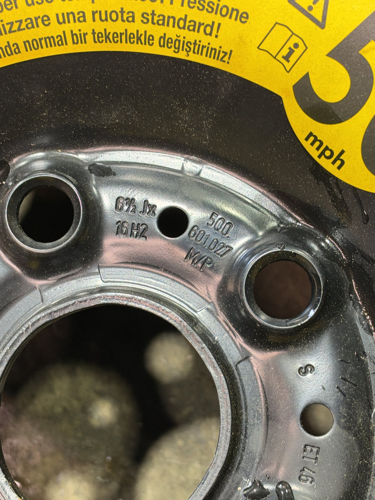 2017 Volkswagen Golf MK7 - Spare Wheel