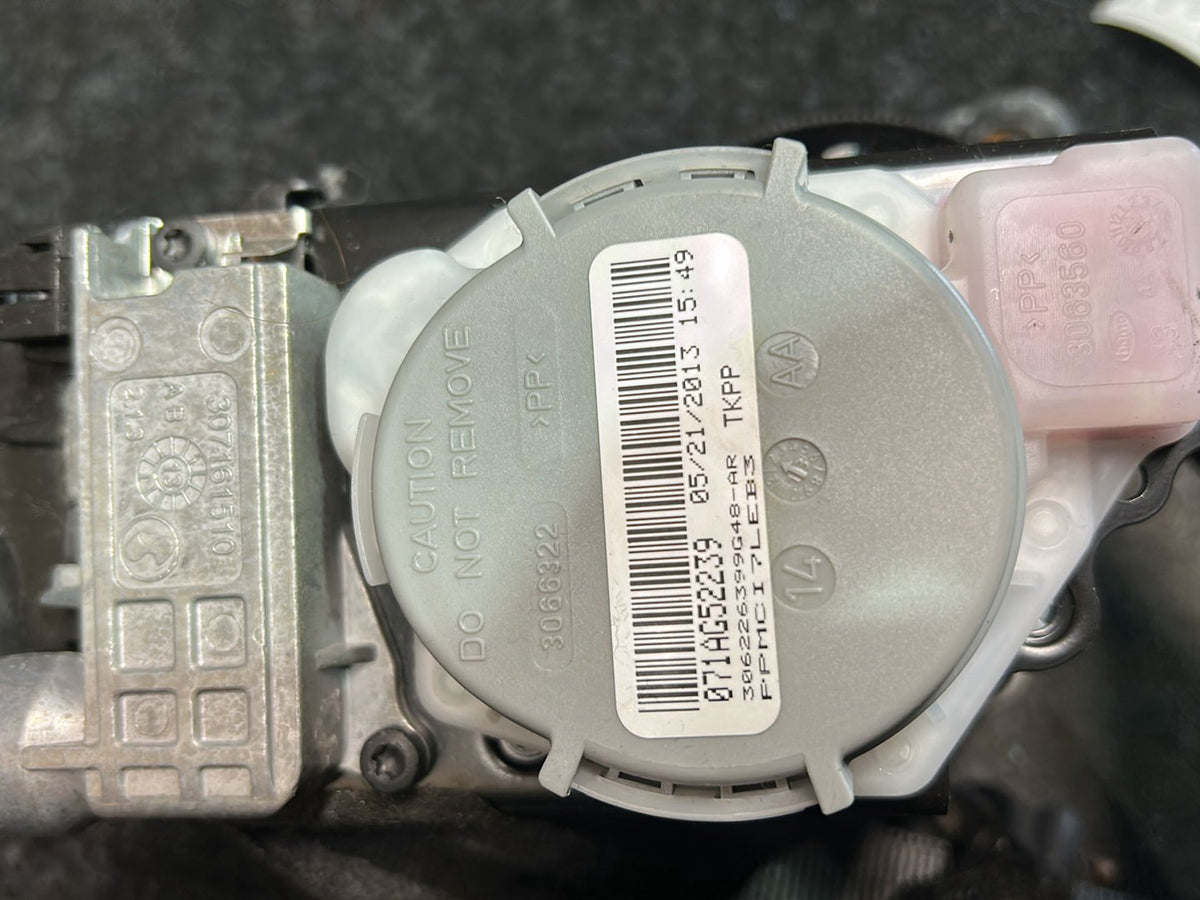 2013 Audi A4 8K - Right Front Seat Belt PN: 8K1 857 706 K - three-point inertia reel seat belt with belt tensioner and belt pressure limiter - right